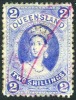 Queensland #74 Used 2sh Victoria From 1882 - Oblitérés