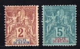 BENIN Groupe «Golfe De Benin»  2 Valeurs  Yv 18, 20 * MH - Ungebraucht