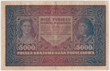 Poland 5000 5,000 Marek 1920 ""F+"" Crisp Banknote - Polen