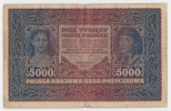 Poland 5000 5,000 Marek 1920 ""VG"" Crisp Banknote - Polonia