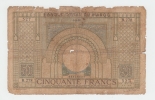 Morocco 50 Francs 5-5-1938 "G-VG" RARE Banknote P 21 - Marruecos