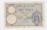 Algeria 20 Francs 1928 VF++ Banknote P 78b 78 B - Algerije