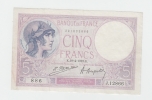 FRANCE 5 FRANCS 1923 VF++ P 72c 72 C - 5 F 1917-1940 ''Violet''