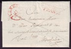 Lettre De Oud Turnhout + Càd TURNHOUT 1829 + Marque TURNHOUT/FRANCO En Rouge. - 1830-1849 (Belgique Indépendante)