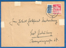 Deutschland; Bizone MiNr. 85 + Notopfer; Brilon 1951; Arztrechnung Als Brief - Briefe U. Dokumente