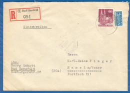 Deutschland; Bizone MiNr. 93 + Notopfer; Einschreiben Aus Bad Hersfeld; R-Zettel 1951 - Briefe U. Dokumente