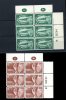 1950  I.L.O.  Worker Travail     Yvert 29/30  **      Plate Blocks Of 6    Parfaits - Neufs (sans Tabs)