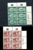 1950  I.L.O.  Worker Travail     Yvert 29/30  **      Plate Blocks Of 6    Parfaits - Nuovi (senza Tab)