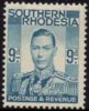 Southern Rhodesia - 1937 KGVI 9d MH* - Rhodesia Del Sud (...-1964)