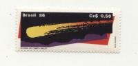 Mint Stamp Cometa Halley 1986 From Brazil - Amérique Du Sud