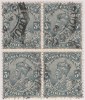 Br India King George V, 3 Pies Block Of 4, Used, India - 1911-35 King George V