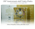 ITALIA  ANNO 2011  - DIVISIONALE 10 MONETE  FDC Con 5 € In ARGENTO UNITA´ D´ ITALIA In Confezione ZECCA - Italia