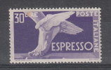 Italia   -   1946.  Democratica  Espresso  30 £  Violetto.  MNH - Express/pneumatic Mail