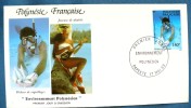 POLYNESIE: Coquillages, (yvert 332) FDC 1 Enveloppe: Environnement Polynésien 17/05/89 - Coquillages