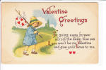 Valentine Greeting Child Children Boy Across Deep Blue Sea  Going Away Forever - Valentine's Day