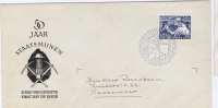 Netherlands 195  Nr E3, Mineworker Opened At Top, - Poststempel