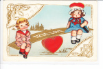 Valentine Greeting Child Girl Boy Seesaw - Valentijnsdag