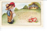 Valentine Greeting  Child Children Girl Boy Bungalow Love In A Cottage - Valentijnsdag