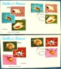 WALLIS ET FUTUNA:  Coquillages, (yvert 312/317) 2 FDC 23/03/1984 (2 Valeurs) - Conchas