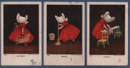 LOT DE 3 CP AMERICAINES - ENFANT - JOURS DE LA SEMAINE - TUESDAY / FRIDAY / SATURDAY - CIRCULEES EN 1907 / 1908 - Collections, Lots & Series