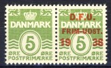 ##Denmark 1938. Stamp Exhibition. Pair Michel 243+198II. MNH(**) - Neufs