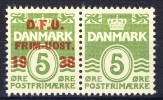 ##Denmark 1938. Stamp Exhibition. Pair Michel 243+198II. MNH(**) - Ongebruikt