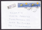 Spain Registered Recommandée Einschreiben Certificado ATM / Frama Palma Nova MAGALLUF 1997 Cover To Dinamarca - Franking Machines (EMA)