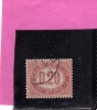 ITALIA REGNO ITALY KINGDOM 1875 SERVIZIO FRANCOBOLLO DI STATO SERVICE CENT. 20 (0,20) USATO USED OBLITERE' - Dienstzegels