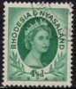 Rhodesia & Nyasaland - 1954 QEII 4½d (o) # SG 6 - Rhodesië & Nyasaland (1954-1963)