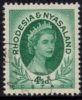 Rhodesia & Nyasaland - 1954 QEII 4½d (o) # SG 6 - Rhodesien & Nyasaland (1954-1963)