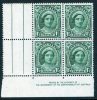 Australia 1942 - 1950 1.5d Queen Elizabeth Green Imprint Block Of 4 MNH  SG 204 - Ungebraucht