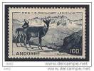 Andorra 1944 Animal Pyrean Chamois / Gemse100 Fr Blue, Mi 141, MH(*) - Nuevos