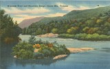 USA – United States – Winooski River And Mountain Range, Green Mts. Vermont, Unused Linen Postcard [P4623] - Andere & Zonder Classificatie