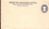 India 1972 Re1+20p Registered Postal Stationary Envelope Jain-RL38 Mint Inde Indien # 7375 - Buste