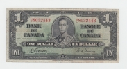 Canada 1 Dollar 1937 Gordon-Towers VF P 58d 58 D - Kanada