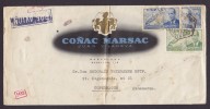 Spain Airmail Por Avion CONAC MARSAC Barcelona Cover To Dinamarca German Zensur Oberkommando Wehrmacht Barcelona Censura - Briefe U. Dokumente