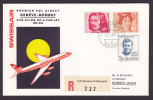 Switzerland Swiss Air Par Avion Registered Recommandée Premier Vol 1st First Flight GENÉVE - BOMBAY India 1969 Cover - First Flight Covers