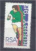 SOUTH AFRICA 1995 World Cup Rugby Championship, South Africa - (60c) Player Running With Ball And Silhouettes FU - Usados