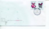 (203) Christmas Island Stamps - Ile De Christmas - FDC Chinese New Year Of Rabbit - Christmas Island