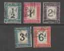 SOUTH AFRICA UNION  1932 Used Postage Due  Stamp(s) Complete Serie P24-28  #12300 - Used Stamps