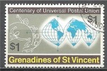 1 W Valeur Oblitérée, Used - GRENADINES Of St VINCENT * 1974 - 100th. U.P.U. - N° 1055-32 - St.-Vincent En De Grenadines