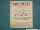 Ornamenta Verbi Divini Ministris Gloriam Nominis 1782 - Old Books