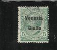 VENEZIA GIULIA 1918 SOPRASTAMPATO D´ITALIA ITALY OVERPRINTED CENT. 5 C USATO USED OBLITERE' - Venezia Giulia