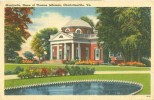 USA – United States – Monticello, Home Of Thomas Jefferson, Charlottesville, Va, 1953 Used Linen Postcard [P4770] - Other & Unclassified