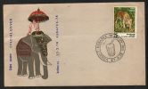 India 1976  DECORATED ELEPHANT COVER TIGER STAMP  # 08160 Indien Inde - Eléphants