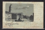 KARLSRUHE GRUSS Souvenir CPA 1899 RARE - Karlsruhe