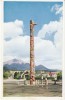 Jasper National Park Alberta Canada, Native American Totem Pole On C1940s Vintage Postcard - Jasper