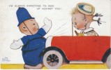 Mabel Lucie Atwell 'Im Always Expecting To Run Up Against You' Police Children C1930s Vintage Postcard - Attwell, M. L.