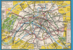 MAP-SUBWAY OF PARIS - Metro