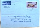 MAURICE , MAURITIUS: Coquillages, Aérogramme Au Tarif Pour La FRANCE - Schelpen
